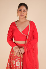 Red Banarasi LehengaDSC00880