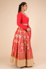 Red Banarasi LehengaDSC00882