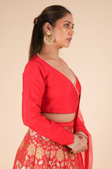 Red Banarasi LehengaDSC00883