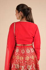 Red Banarasi LehengaDSC00887