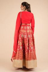 Red Banarasi LehengaDSC00888