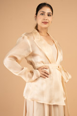 Peach fuzz slip dress and jacketDSC03210