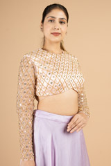 Pink net Embellished blouseDSC03331