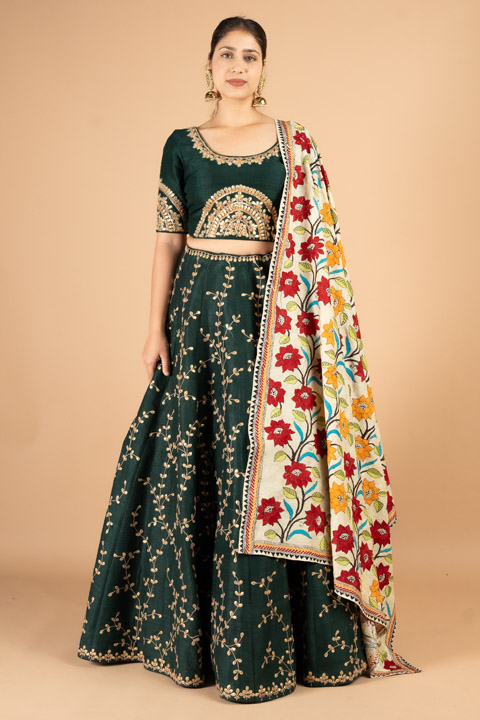 Golden Gota patti Embroidered Lehenga