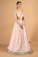 Chikankari baby pink lehenga setDSC03363