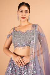Lavender Bloom Couture Lehenga SetDSC03488