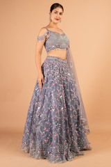 Lavender Bloom Couture Lehenga SetDSC03490
