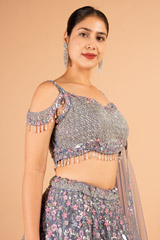 Lavender Bloom Couture Lehenga SetDSC03491