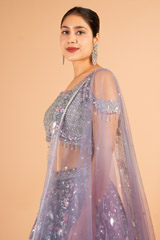 Lavender Bloom Couture Lehenga SetDSC03494
