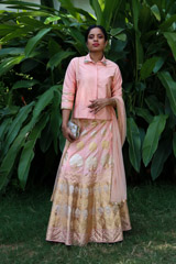 Peach And Gold LehengaIMG_1210