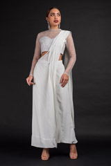 Grey Metallic Saree Gown_DSC4378-Edit