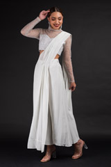 Grey Metallic Saree Gown_DSC4383-Edit