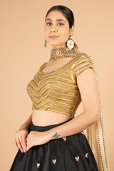 Black and gold lehenga setDSC07307