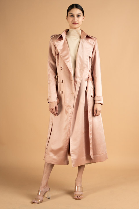 Cherry blossom trench coat