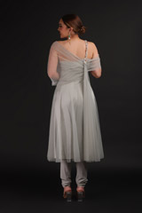 Grey Sheer Off Shoulder Kurta SetIMG_0813