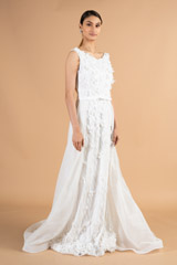 White Tulle Floral GownDSC00646