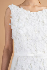 White Tulle Floral GownDSC00653