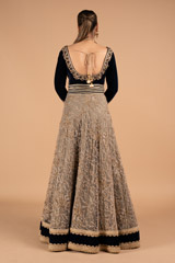 Blue And Gold Embellished  GownDSC02000