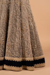 Blue And Gold Embellished  GownDSC02001