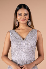 Embellished V neck GownDSC09178
