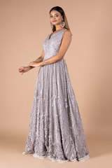 Embellished V neck GownDSC09181