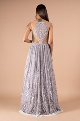 Embellished V neck GownDSC09188