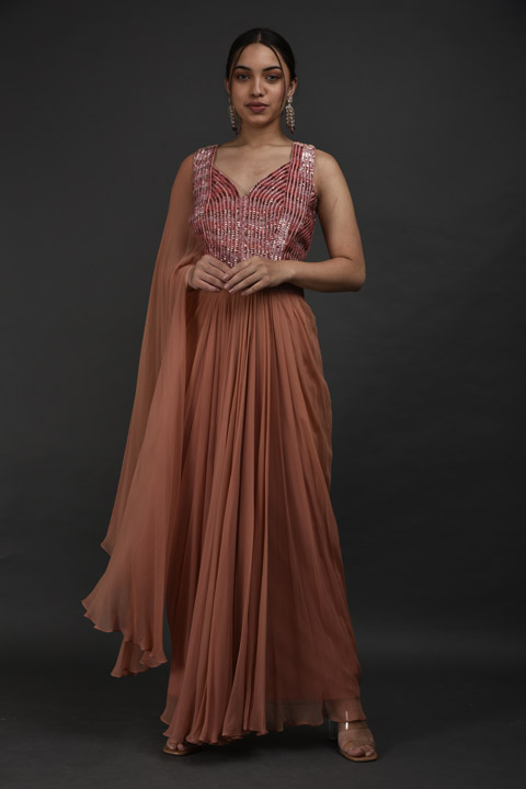 Pink Sequin Gown