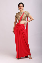 Red Saree Gown612_video