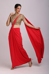 Red Saree GownIMG_9675