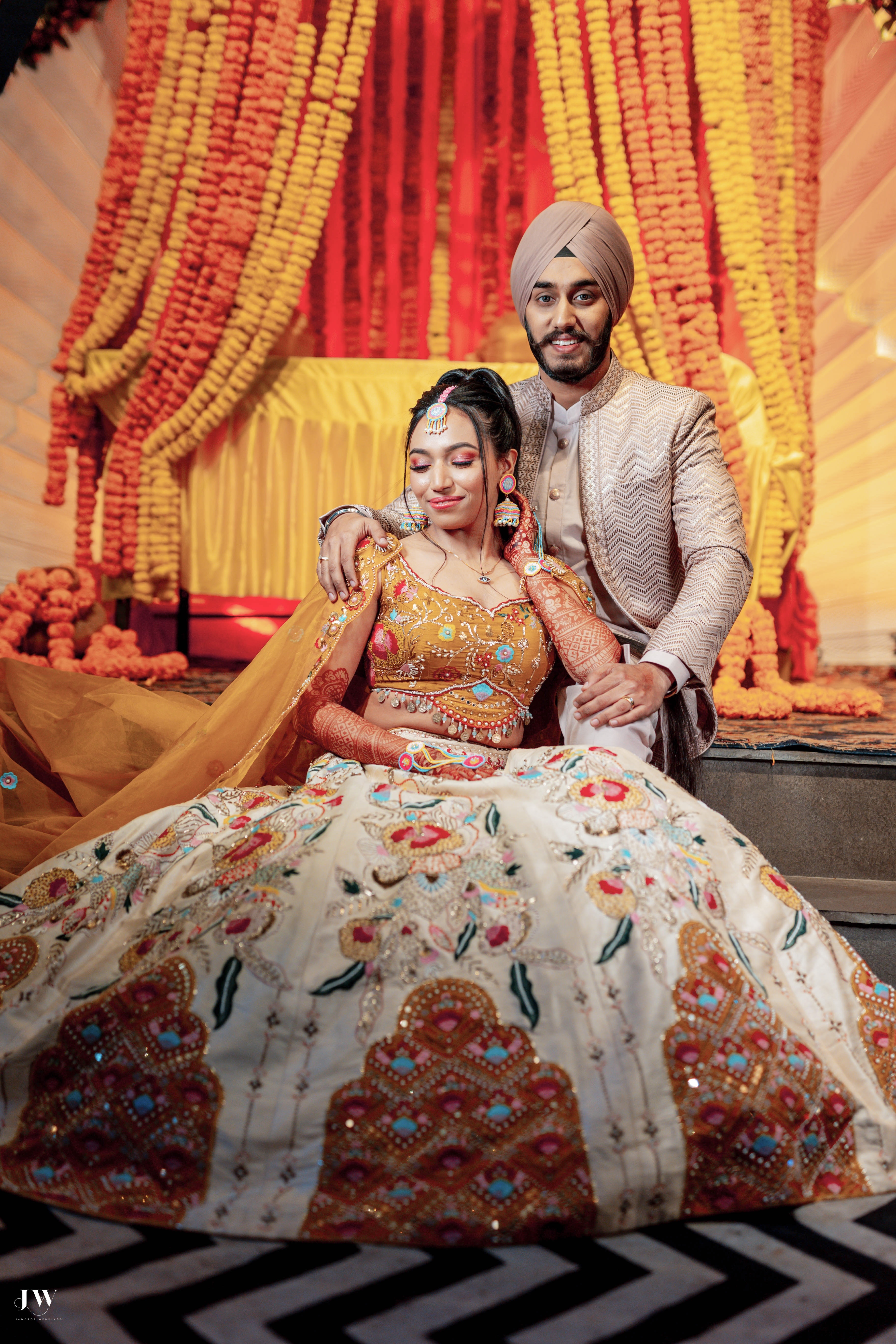 Sunlit Mustard Mirrorwork Lehenga Set3