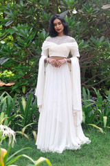 Ivory Flared Lehenga Set