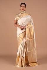 Off White Silk Saree