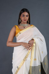 Cream Cotton SareeIMG_4491