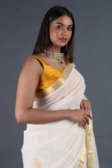 Cream Cotton SareeIMG_4493