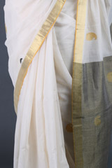 Cream Cotton SareeIMG_4494