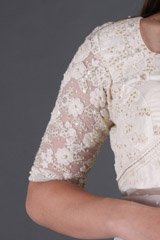 Off White Silk Gauze SareeIMG_3951