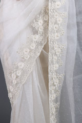 Off White Silk Gauze SareeIMG_3952
