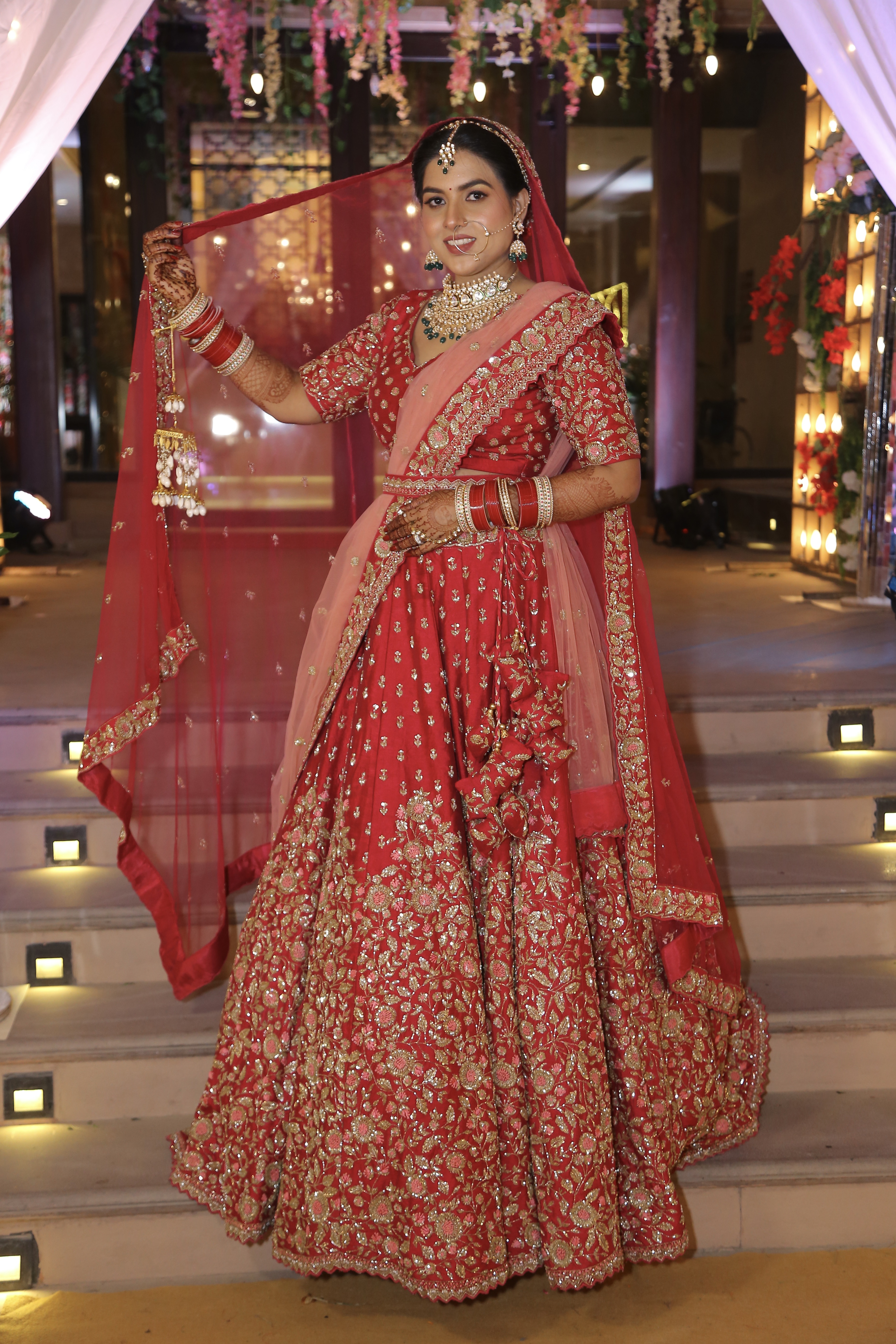 Scarlet Red Bridal Lehenga1