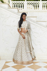 Off White Lehenga Dupatta Set