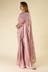 Pink Brocade Saree BlouseDSC06084