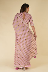 Pink Brocade Saree BlouseDSC06089