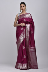 Magenta Zari Silk Saree642_video