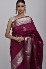 Magenta Zari Silk Saree_DSC4486