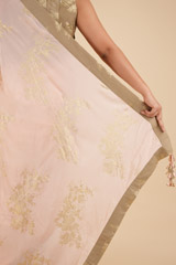 Salmon Crepe Saree SetDSC00936