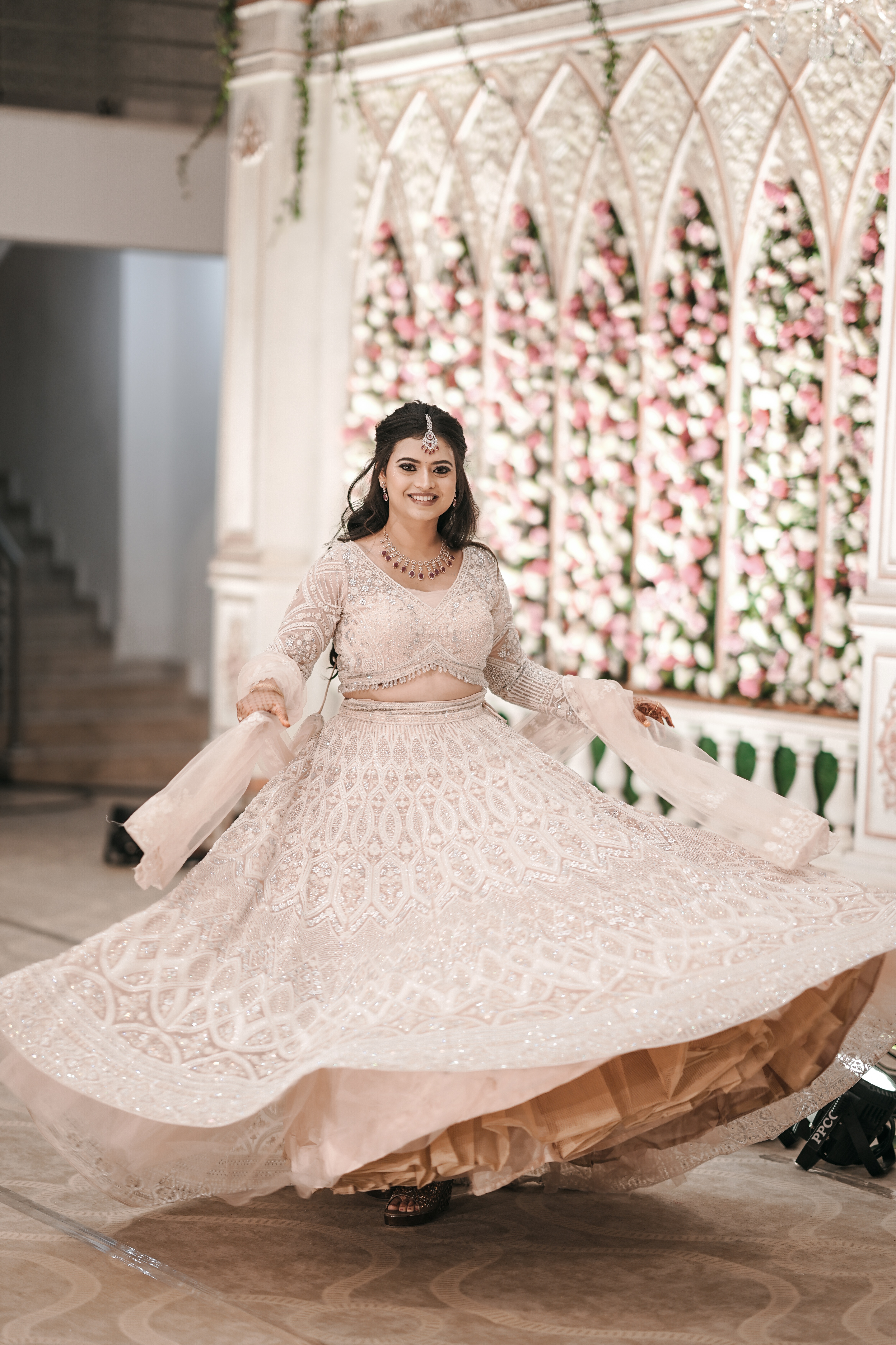 Peach Embroidered Lehenga3