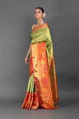 Red And Green Silk SareeIMG_6122