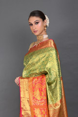 Red And Green Silk SareeIMG_6125