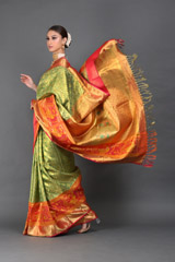 Red And Green Silk SareeIMG_6128