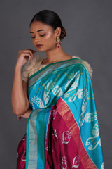 Magenta Silk SareeIMG_4619