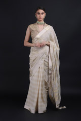 Cream Chiffon Printed Saree661_video